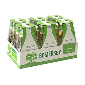 Somersby Apple Cider 0,33 l Flasche | 24 Glasflaschen fruchtiger Apfel Cider mit 4,5% Vol. ohne künstliche Farb- und…