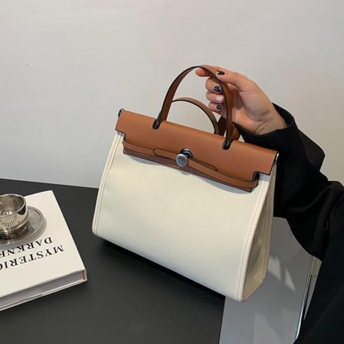 Women's Euro Canvas Tote Bag - 3-Way Adjustable (Crossbody/Shoulder/Hand) for Work & Retro, Spacious + Zip Pouch, 2025 Gift2