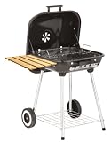 Marsh Allen 18623 22-Inch Covered Charcoal Brazier with Wood Shelf