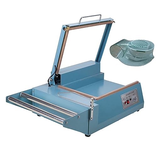 Selladora térmica de impulso tipo L para bolsas de PP/PE con temporizador y cortador.