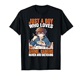 Just A Boy Who Loves Anime Gaming Ramen and Sketching Anime T-Shirt