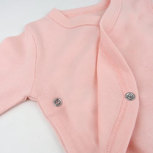 Image of HonestBaby Baby 3-Pack Organic Cotton Long Sleeve Side-snap Kimono Bodysuits