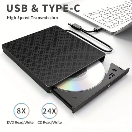 Graveur Externe de CD/DVD Haute Vitesse Boîtier Compact Lecteur Robuste