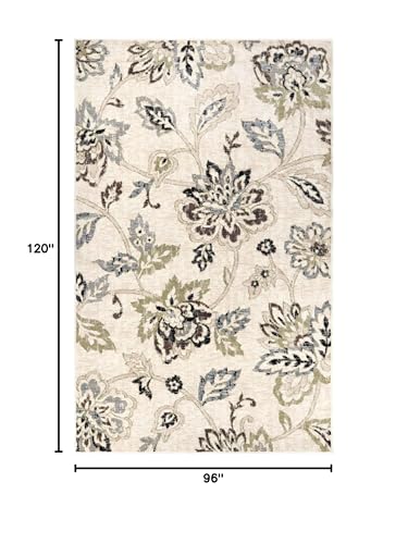 Tapete interior superior área grande 8' x 10' beige marrón miniatura 2