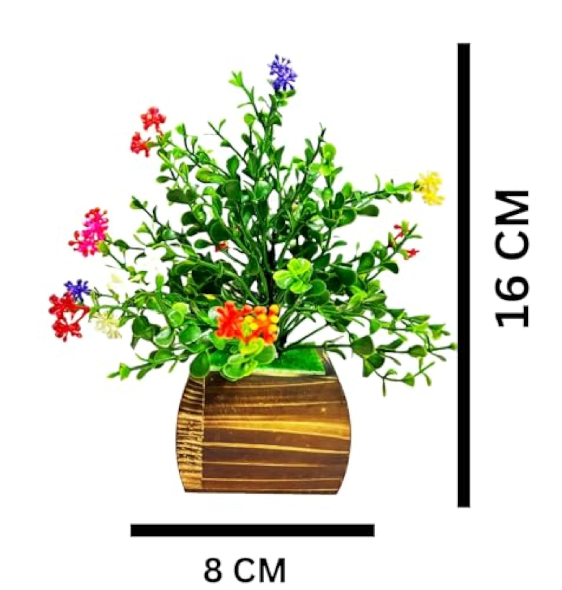 Artificial Plants Wooden Pot Fake Bonsai Pine Trees