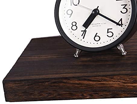 Image of Genuine Decor 17inch Floating Shelves for Wall, Rustic Rosewood Farmhouse Invisible Shelf Set for Drywall Storage Rack Display Ledge for Bathroom Kitchen Bedroom Living Room Office - (Black)