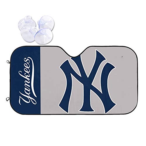 Team ProMark New York Car Windshield Sun Cover Foldable Sun Shield Blocks UV Auto Front Window Windshield Sunshade Protector Vehicle Interiorï¼ˆMedium