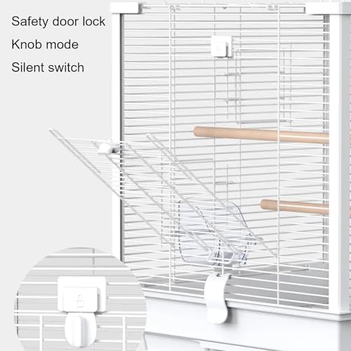 Vogelkäfig für Sittiche, interaktives Fütterungsdesign, oberes Netzoberlicht, ideal für kleine und mittelgroße Haustiere, bequemer Zugang und Reinigung, langlebige Konstruktion-4