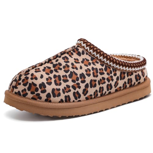 Image of Women's Slippers Fuzzy Cozy Short Ankle Shoes Indoor and Outdoor Mules Furry Warm House Slippers for Woman Cute Fluffy Clogs