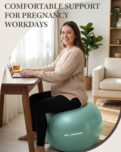 Image of Trideer Exercise Ball Yoga Ball,Office Seating & Balance Ball Chair, Stability Ball for Pilates, Physical Therapy,Core Training & Balance Improvement & Stretching
