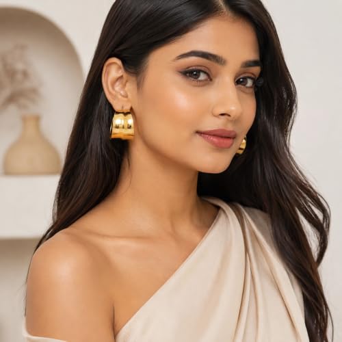 Image of Drop Dangle Earrings Set for Women and Girls | Celebrity Inspired Trendy Stylish Gold Plated Earrings Set Of 1