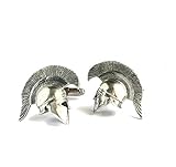  Manschettenknöpfe Griechischer Kriegerhelm, handgefertigt in England aus feinem englischen Zinn, in Geschenkverpackung