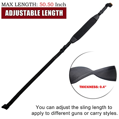 Huntpal Non-Swivel Gun Sling Slip On Shotgun Sling No Need Drill Rifle Sling With Thumb Hole, Universal Neoprene Padded Double Barrel Shotgun Airsoft Rifle Crossbow Gun Strap For Hunting Shooting #TOP3