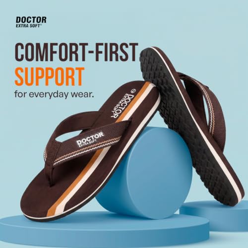 Image of DOCTOR EXTRA SOFT Slipper for Men's | Diabetic & Orthopedic | Lightweight & Comfortable | Soft, Durable & Skid Resistant | Flip-Flop & Slippers for Men's & Boy's D-33