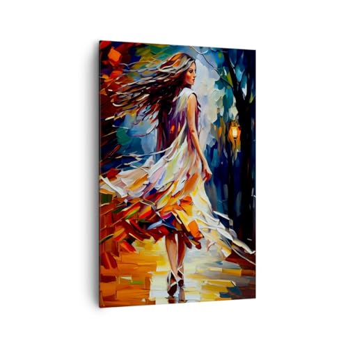 Tableau decoration murale chambre et salon style femme robe 80x120