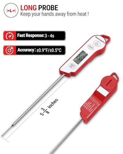 Image of LABART ThermoPro TP15 Digital Meat Thermometer Waterproof Cooking Thermometer with Long Probe Instant Read Meat Thermometer for Smoker Grilling Oven BBQ Kitchen Food Candy