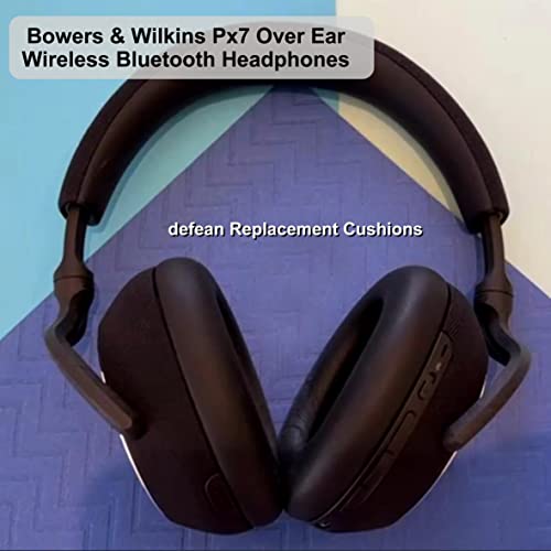 Px7 Earpads - Cojines de Repuesto para Orejas Cover Cushions Compatibles con Bowers & Wilkins Px7 Auriculares Inalámbricos Over Ear Bluetooth, Espuma de Alta Densidad para Cancelación de Ruido (Cuero de Proteína Negro) miniatura 7