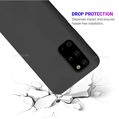 Image of LIRAMARK Liquid Silicone Soft Back Cover Case for Samsung Galaxy S20 Plus / S20 Plus 5G (Black)