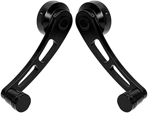 Car Window Riser Handle, 2PCS Classic Hollow Alloy Window Winder Crank for Classic Cars, Black, Universal Fit, Easy Installation
