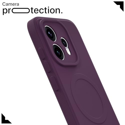 Image of Pikkme Back Cover for Oppo Reno 15 5G Soft Matte Silicone Mag-Safe Design (Mag-Safe Not Support) Camera Protection | Slim Fit Bumper Cover (Purple)