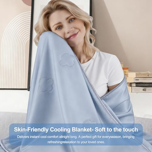 Image of Cooling Blanket Twin(60 inch x 90 inch), Double-Sided Cold Blanket for Hot Sleepers