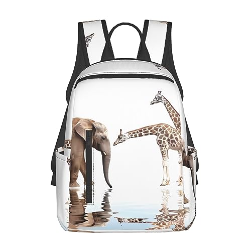Sac à dos motif girafe noir pour les loisirs et les sorties citadines