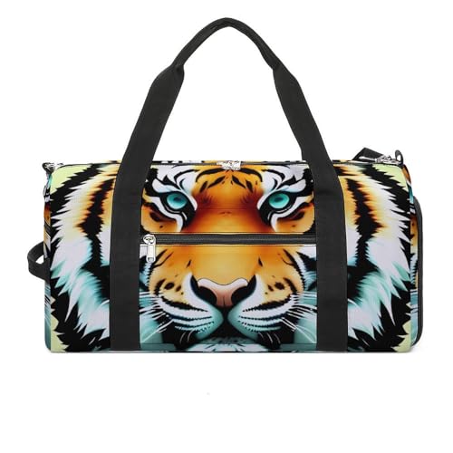 Sac de sport imprimé petite tête de tigre taille unique pour fitness
