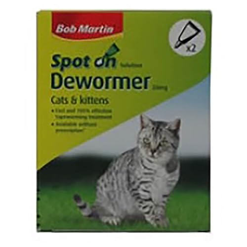 Bob Martin Cat Deworming Treatment Clear Spot On Wormer For Cats And Kittens 2 Pipettes