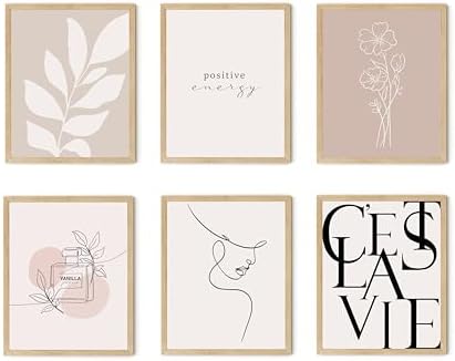 TwoDays Vanilla Girl Room Decor, Clean Girl Aesthetic Wall Art, B...