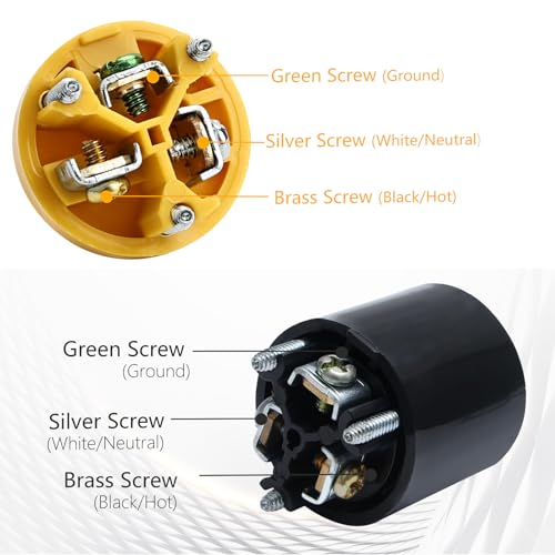 image for STARELO Electrical Replacement Plug & Connector Set Extension Cord End