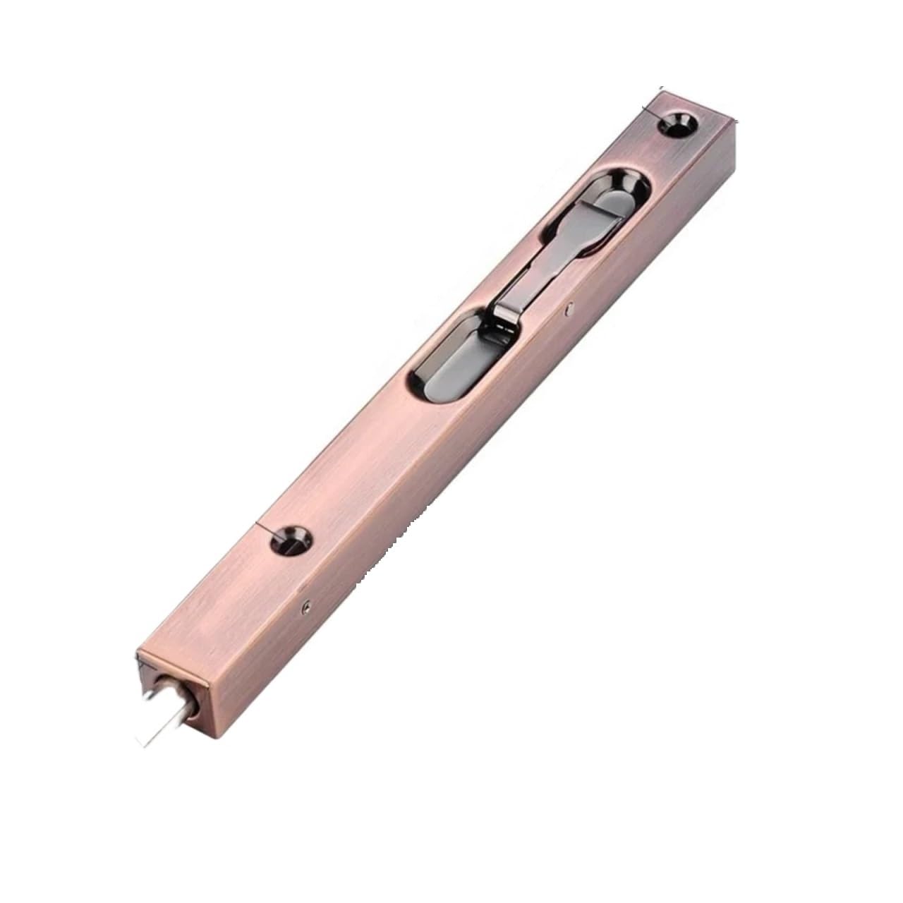 Ayztantine Red-8Inch Door Flush Bolt Latch Lock Concealed Door Stainless Steel Flush Bolt Concealed Door Latch Hidden Anti Theft Insert Lock For Double Wooden Doors Security Hardware For Bedroom, Bathroom(Red-8Inch)