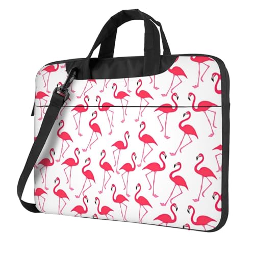 Housse ordinateur bandoulière flamant rose pour vos trajets urbains et le bureau