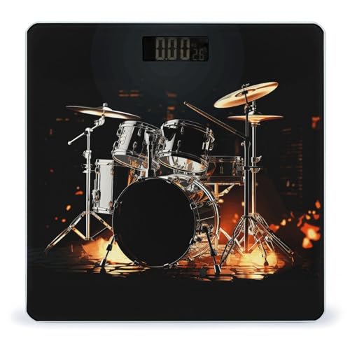Báscula digital de baño con pantalla LCD alta precisión miniatura 1