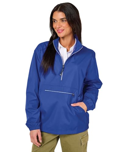 Charles River Riverbank Pack-N-Go Half Zip Pullover Jacket Unisex Relaxed Fit