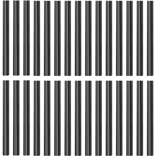 30 Pack Mini Size Hot Glue Sticks Hot Glue Gun Bulk Sticks Length 100mm / 4 Diameter 7mm / 0.27/ 0.28 Inch for Kids and Adults DIY Craft Repairing Decoration Black 0.7cm x 10cm