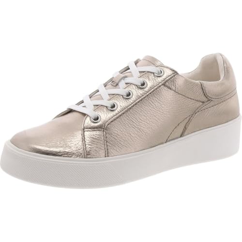 Image of 27 Edit Womens Marisol Textured Casual and Fashion Sneakers Gold 8 Medium (B,M)