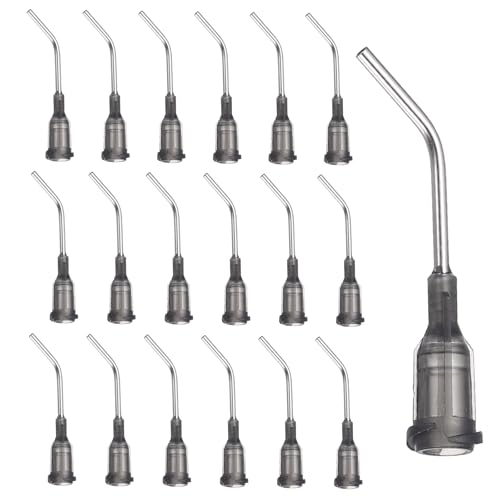 Aiguilles de distribution angulées 16Ga pour appliquer colles et résines sans bavure