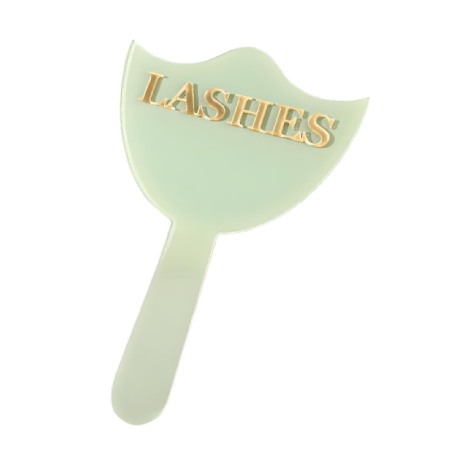 Miroir maquillage acrylique ergonomique vert pour pose cils facile