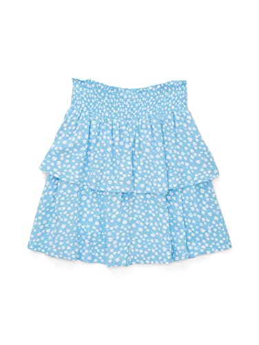 TOM TAILOR Mädchen Kinder Volantrock mit Muster 1037165, Blau, 152