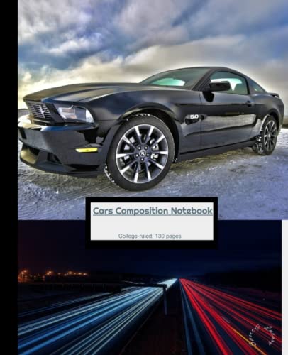 Cars Composition Notebook: College-Ruled: Sport & Luxury Cars Hob...