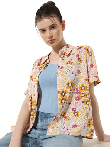 Image of ONLY Women's Cotton Floral Regular Fit Shirt