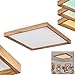 Produktbild HOFSTEIN LED Deckenpanel Longvic, Deckenlampe aus Metall/MDF/Kunststoff in Schwarz/Weiß/Braun in Holzoptik, Leuchte mit eingebauten Dimmer, 1 x LED 24 Watt, 1500 Lumen, 2700-4500-6500 Kelvin