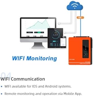 Anern 6200W Hybrid Solar Inverter 48V DC to 220-230VAC, Pure Sine Wave Solar Inverter with 120A MPPT Solar Charge Controller, Fit for 48V Lithium Lead-Acid Gel Battery Off-Grid System