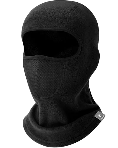GXCROR Pasamontañas de invierno, pasamontañas, pasamontañas, pasamontañas, pasamontañas, máscara de esquí para protección contra el frío en deportes al aire libre, cálido pasamon, Negro , Talla única