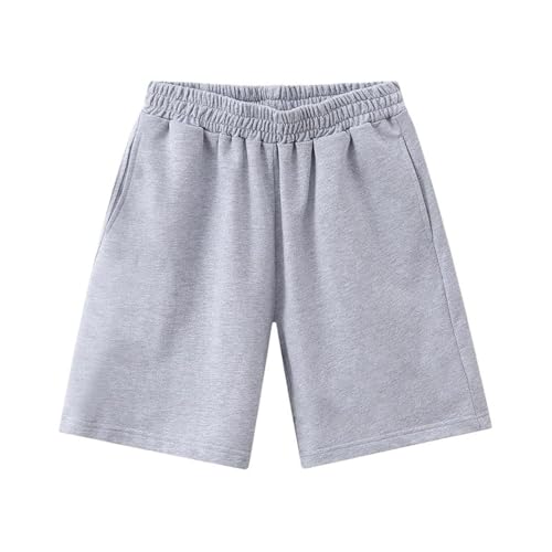 T.H.L.S Kids Boys Girls Cotton Shorts for Summer Casual Athletic Running Jogger with Side Pockets