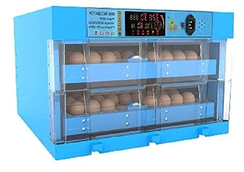 METRO IMPEX 128 Chicken Egg Rolling Type Automatic Digital Intelligent Chicken Egg Hatcher Incubator for Eggs with Low Power with Auto Turning Egg (Any Size Egg Can Be Hatched) (128 Egg Incubator)