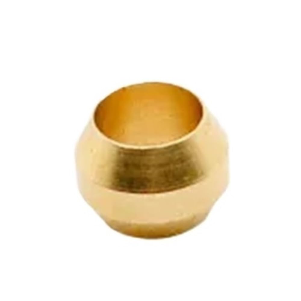 Metal Pipe Adapter 10pcs Brass Compression Ferrule Rings 4 6 8 10 12mm, Joint Double Taper Seal, Pipe Sleeve Adapter Parts(8mm)