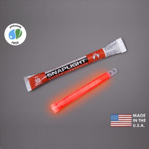 Cyalume SnapLight Industrial Grade Chemical Light Sticks, Red, High