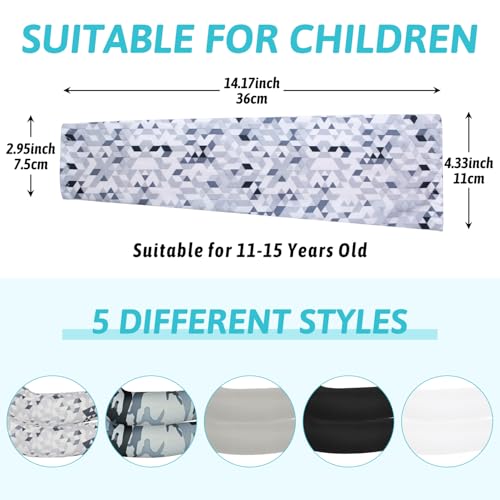 Arm Sleeves Youth 5 Pairs UV Sun Protection Arm Sleeves Cooling Sleeves to Cover Arms Compression Sleeve Youth Baseball Arm Sleeves for Boys Girls Football Basketball Outdoor Sports Arm Sleeves