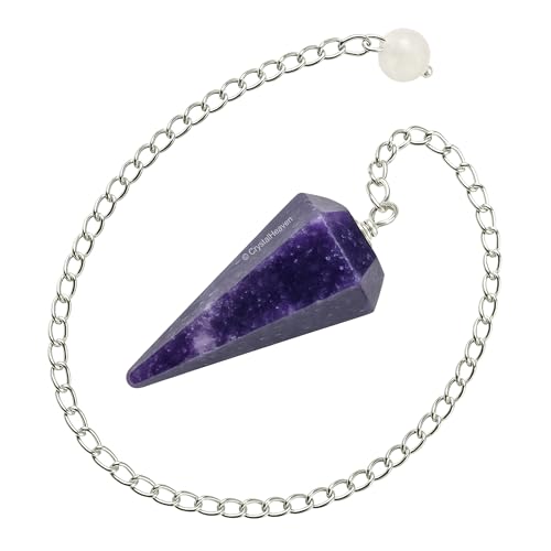 Image of Lepidolite Pendulum Dowsing Tool - Natural Crystal Pendulum for Spiritual Guidance - Premium Dowser Pendulum for Accurate Divination and Energy Healing - Perfect for Energy Healing and Chakra Balancing - Handcrafted with Precision and Elegance